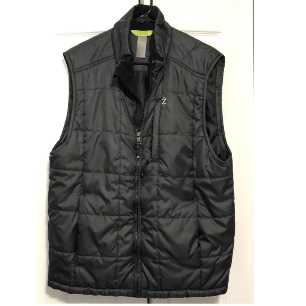 Mens IZOD Perform X Puffer Vest Black Large